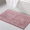 Tapis de salle de bain chenille de luxe, tapis antidérapant lavable en machine en fourrure absorbante super douce 220401