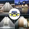 LED Solar Wall Lights 3 Mode Rotated Outdoor Three-Head Induction Waterproof Roadside Park Decorative Lighting