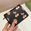 Cherries Portfel Kobiety torebki projektanckie portfele urocze moneta Pasza karty Women Krótki klip moda klasyczna karta drukarnia