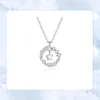 Pendentif Colliers Collier En Argent Pour Femmes Pierre De Lune Bijoux De Luxe De Mode Tour De Cou All-match Clavicule ChainPendant