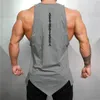 MuscleGuys Gym Stringer Clothing Bodybuilding Tank Top Top Men Fitness Singlet Soreeveless Shird Solid Cotton Shirt Muscle Vest 220624