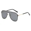 Fashion Rimless Siamese Metal Sunglasses For Woman Luxury Oversized Designer Sun Glasses Men Gradient Lenses Shades
