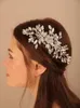 Headpieces Luxury Rhinetone Bridal Head Comb Women Handmade Wedding Headdress Silver Bride Hair Accessories Fashion Prety Headpiece Tiara