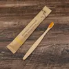 Other Bath Toilet Supplies Eco Friendly Bamboo Toothbrush Hotel Travel Flat Handle Charcoal Bristles Soft Gingiva Protection Kraft Packaging SN4545