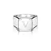 Men Retro 925 Sterling Silver Ring Designer Couple Rings Fashion Womens Square Ring Casual Hip Hop Love Rings Ornaments Luxury Jewelry Gift