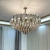 Voller Kristall-Licht-Luxus-Wohnzimmer-Kronleuchter, einfache postmoderne Atmosphäre, Esszimmer-Schlafzimmer-Lampe WL