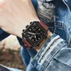 Wristwatches Luxury Square Watch Men Original Sport TOP Brand KADEMAN Dual Display 3ATM Tech Leather Casual Male Clock Hect22