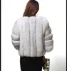 Mulheres de alta qualidade de alta qualidade Women Faux Pur Coat Luxury Short Faux Fur Jackets and Coats Women Parka Manteau Fourrure Femme T220716