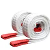 Industrial hoisting belts Climbing Ropes polyester raw materials engineering machinery white flat hoisting belt