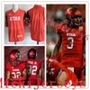 Xflsp 2022 faculdade personalizado utah utes costurado jersey 7 steve smith sr. 11 alex smith 11 paul kruger 3 troy williams 92 estrelas loterelei eric