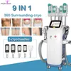 9 IN 1 360 degree cyolipolysis lipo laser slimming machine 40k ultrasonic liposuction cavitation vacuum beauty equipment