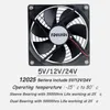 Fans & Coolings 12V 24V 120mm Fan Sleeve/Ball Cooling 120x120x25mm DC Brushless Cooler For PC Laptop Computer CaseFans FansFans