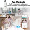 360 Wifi Panorama Camera Bulb 2MP Panoramic Night Vision Two way audio Home security Video Surveillance Fisheye Lamp