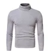 Herren-T-Shirts, Herbst- und Winter-Herren-T-Shirt mit Stehkragen und langen Ärmeln sowie einfarbigem Hemd aus Samt