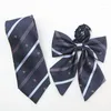 Laço de laço padrão gravata casual para mulheres uniformes butterfly knot meninas jk cravat crianças arestas pescoço desgaste fred22