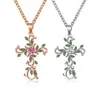 Крестные ожерелья для женщин Элегантное модное ожерелье циркона религиозные украшения