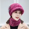 Beanie/Skull Caps Fashion Girl Hat Ladies Natural Real Rex Scarf Set Dames 100% echte vizierhoeden BeaniesBeanie/Skull Beanie/Skullbea