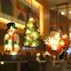 Dizeler LED Işık Dize Pille Powered Noel Baba Işıkları Ev için Noel Lambası Dekorasyonu Pencere Xmas Süslemesi Hediye Lederya