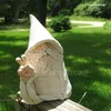 Jardin Blanc Vieil Homme Assistant Nain Gnome Statue Résine Vilain Fumer Maison Carft Ornements Figurine Décorations Art Cour Extérieure 220728