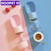 HOOPET Pet Dog Water Bottle Feeder Ciotola Bottiglia portatile per alimenti per animali domestici Viaggi all'aperto Bere Ciotole per cani Ciotola per acqua per cani T200101