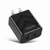 20W QUICK QC3.0 Type C PD Charger Eu US UK AC AC Home Travel Wall Adapter لـ iPhone 12 13 14 15