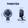 USB Mini Handheld Clip Fan Convenient And Ultraquiet Electric Fan High Quality Portable Student Cute Small Cooling Ventilador 220727