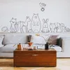 Наклейка на стену с мультяшными животными, застенчивый медведь, лиса, детская комната, креативные наклейки для детской комнаты, клейкие обои для домашнего декора, Supply288H2544547