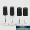 24 x 3ml 4ml Small Square Refillable Nail Polish Glass Bottle Mini Glass Nail Glass Vials Containers with black brush cap