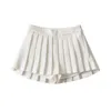 Gonne estive a vita alta Mini gonne sexy da donna Gonna a pieghe vintage Gonne da tennis coreane Corte Bianco Nero 220701