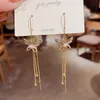 Butterfly Long Tassel Dangle Earring Ear Line voor Vrouwen Meisje Goud Kleur Insect Opknoping Oorbellen Party Sieraden Gift