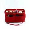 Organizer per trucco in feltro per borsa interna da viaggio Borsa cosmetica portatile con borsa per trucco con cerniera Borsa da toilette mai piena