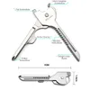 Swiss 6 in 1 Tech便利な多機能ナイフUtili-Key Key Key Chain Pendant Drickdriver Bottle Opener CampingEDC Outdoor Tool