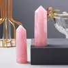 Декоративные объекты статуэтки 1Set Натуральный розовый кварцевый шестиугольный колоночный кластер заживление палочка минеральная кристаллическая точка исследования дома