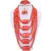 Earrings & Necklace Dudo 8-29mm Genuine Coral Beads Nigerian Wedding Jewelry Set 5 Layers 35 Inches Traditonal Bead For Bride 2022Earrings