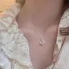 Kettingen kettingen vrouw uitgehold vlinder ketting vrouwen sieraden dames geometrische liefhebbers zilveren kleur trendy schattige legering halskettechains