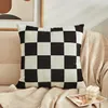 Design Plaid Velvet Cushion Cover 45x45cm Dekorativ checkerboard kudde täcker hem bil dekoration utan kudde insats lager grossist