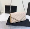 Genuine Leather bag Comes WOC Chain HandBag Women luxurys Fashion Designers Bags Female clutch Classic High Quality Girl Handbags