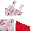 Baby flickor kläder sommar bomull mini klänning pp shorts 2pcs set spädbarn baby kläder outfit mode tryck babykläder för flicka 220608