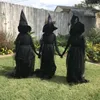 1.7m Işık Cadıları Stakes Cadılar Bayramı Dekorasyonları Açık Mekan Eller Çığlık atan Cadılar Ses Aktif Sensör Dekoru