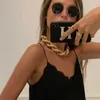 Catene Collana intrecciata spessa esagerata Ins Fashion Fascia placcata oro 18 carati su entrambi i lati Catena coppia neutra hip-hop Catene di gioielli
