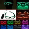 EL Wire Led Glasses Special Latter Light Up Monochrome Glow Shades Gees Ware Glasens с водителем для Rave Party Christmas FY3813