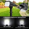 مصابيح شمسية قابلة للتعديل تسليط الضوء على 3000K 4000K 6000K RGB Green Blue Garden Light IP65 Super Bright Light Light