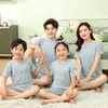 Family Matching Clothes Mother and Daughter Pajamas Sets Summer Cool Nightwear Mother Kids Sleepwear Cotton Pyjamas For Boy Girl G220428