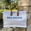 النساء حقائب اليد Rive Gauche حمل حقيبة تسوق حقائب اليد أعلى الكتان حقائب الشاطئ الكبيرة مصمم السفر Crossbody حقيبة كتف محفظة