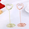 Party Decoration 10pcs 8.5cm Holder Heart-shaped Place Table Number Holders Menu Clips For WeddingParty