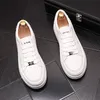 British Style Low Top Wedding Dress Party Shoes Fashion White Lace-Up Canvas Casual Sneakers Spring Autumn Andningsbar Rund Toe Driving Single Walking Loafers E197