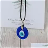 Подвесные ожерелья подвески ювелирные украшения голубые индейки злые глаза подвесной колье для мужчин женщины Классические этнические турецкие аксессуары счастливчики C3