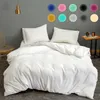 11 kolorów kolorowe kolory kołdra pokrywka 1pcs klasyczne uniwersalne zestawy pościeli białe czarne szare łóżka łóżka czysta pojedyncza kołdra T200826