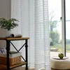 Curtain & Drapes Modern Striped Sheer Curtains For Living Room Bedroom Tulle Cortinas Kitchen Window Shower Home Decor Custom DrapesCurtain