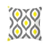 Coussin / oreiller décoratif jaune gris coussin géométrique couvercle 45x45 lettre à rayures à rayures décoratives oreillers style nordique polyester p